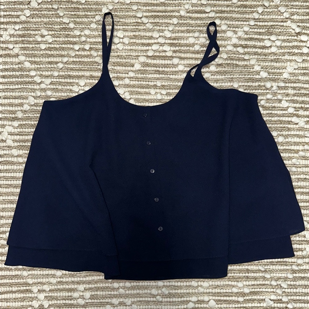 Paper Crane navy layered tank top